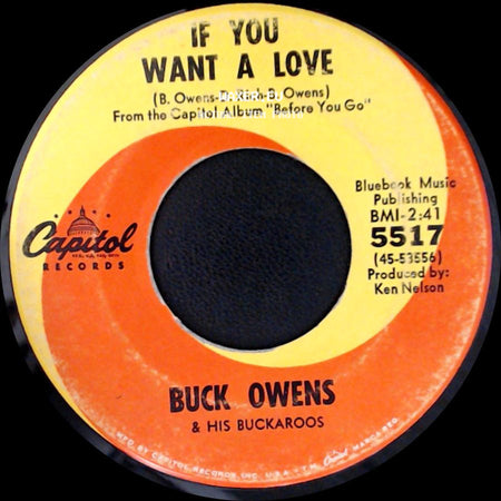 Buck Owens & His Buckaroos - Buckaroo / If You Want A Love side B