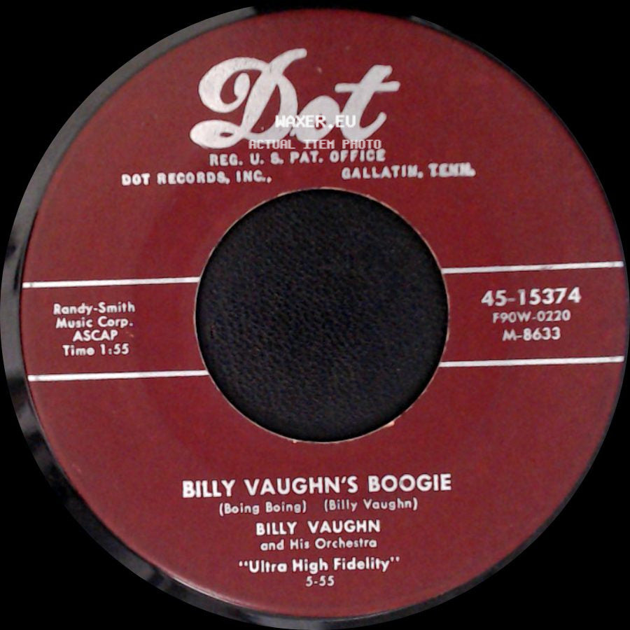 Billy Vaughn And His Orchestra - The Waltz You Saved For Me / Billy Vaughn's Boogie side B