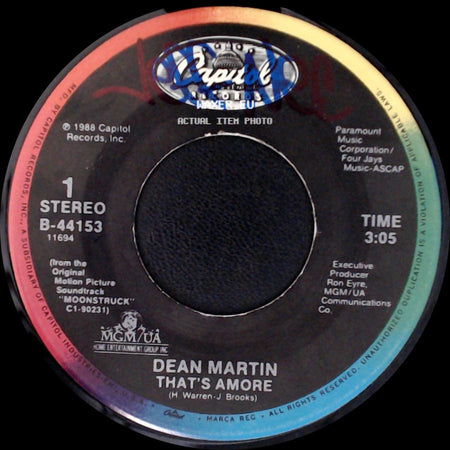 Dean Martin / Vikki Carr - That's Amore / It Must Be Him side A