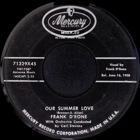 Frank D'rone - Little Pixie / Our Summer Love side B