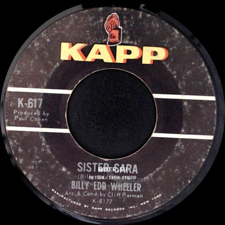 Billy Edd Wheeler - Ode To The Little Brown Shack Out Back / Sister Sara side B