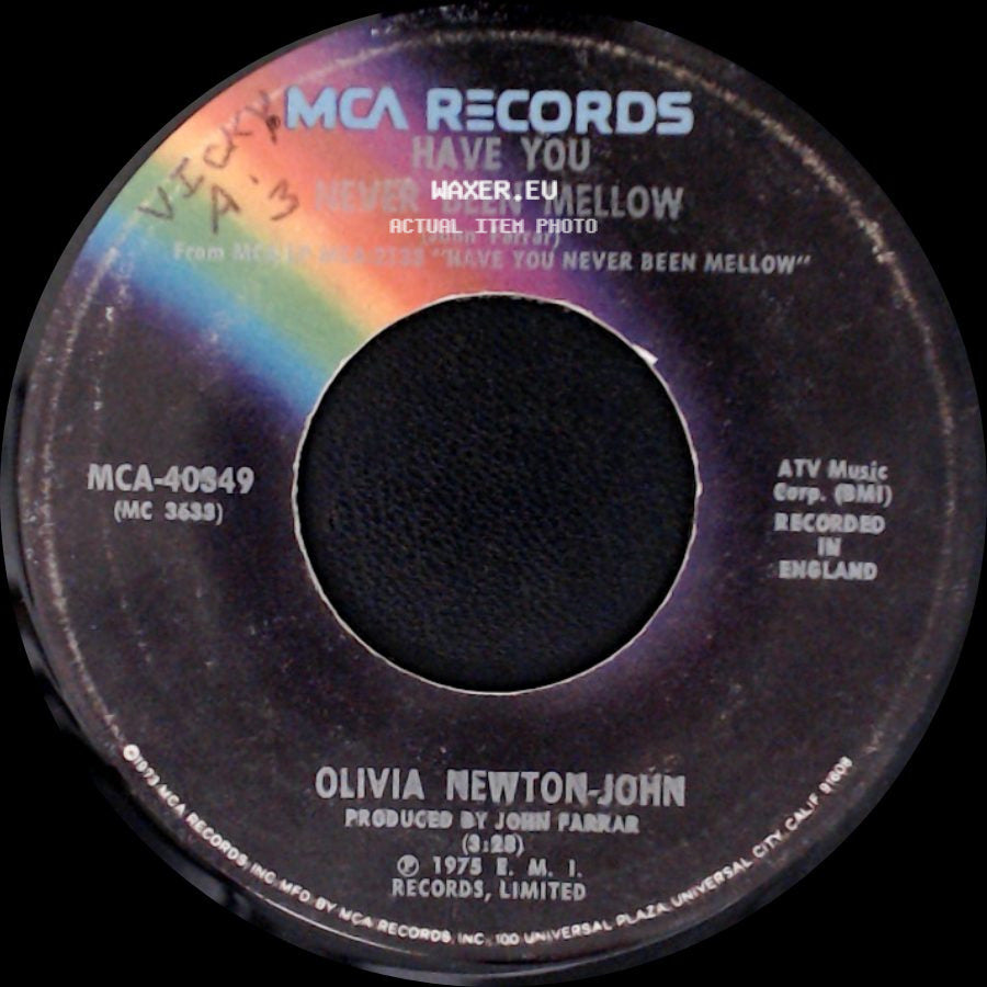 Olivia Newton-John - Water Under The Bridge / Have You Never Been Mellow side B