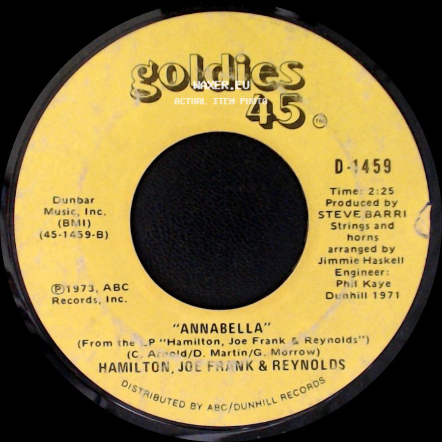 Hamilton, Joe Frank & Reynolds - Don't Pull Your Love / Annabella side B
