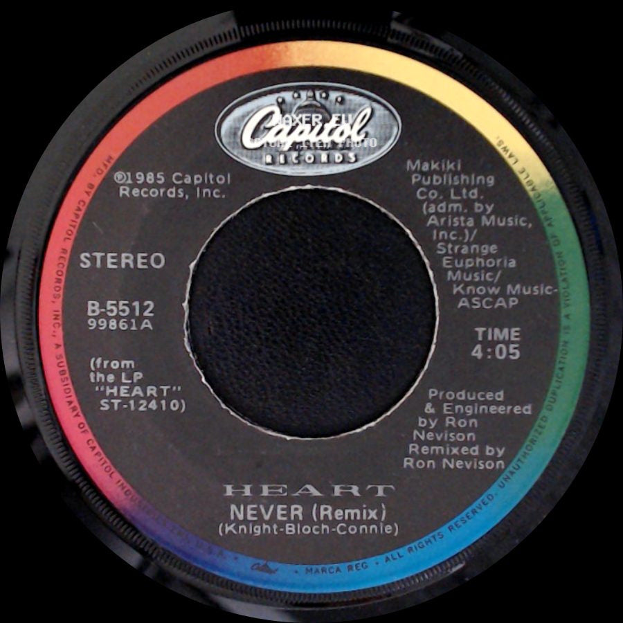 Heart - Never (Remix) / Shell Shock side A