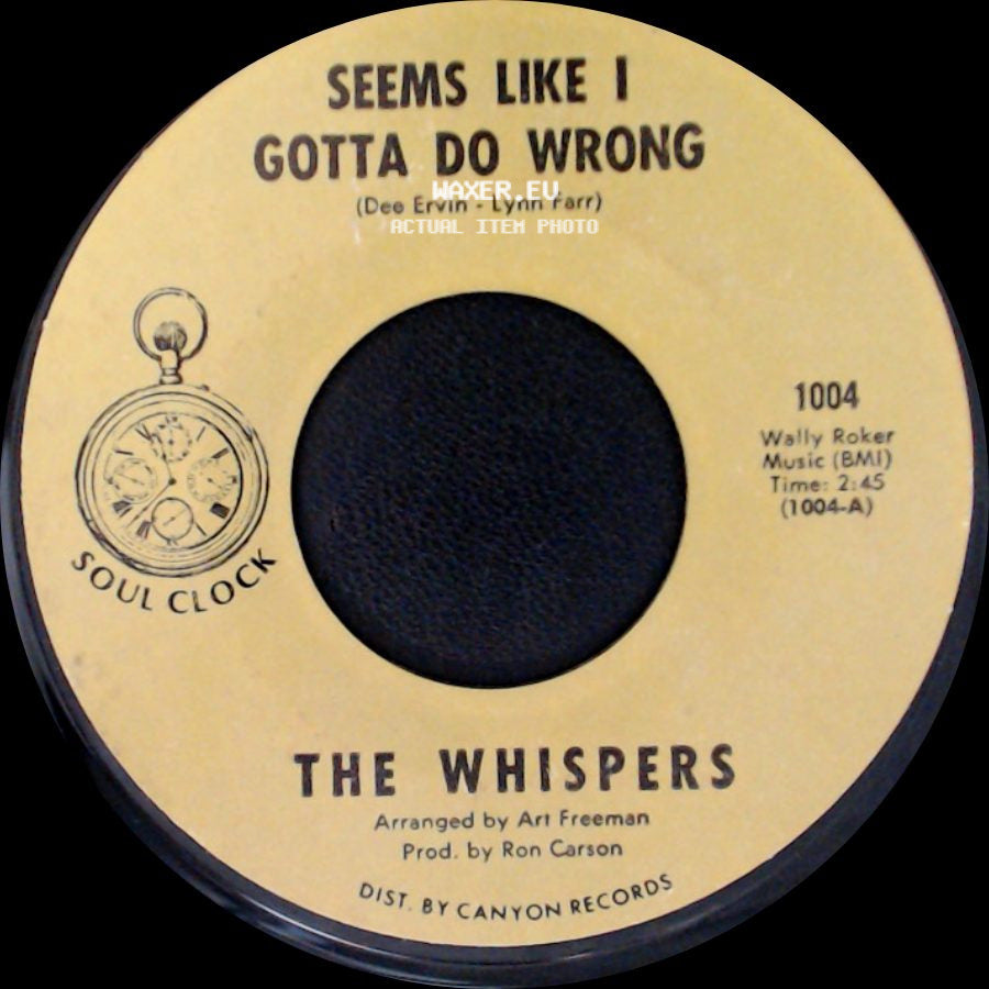 The Whispers - Seems Like I Gotta Do Wrong / Needle In A Haystack side A