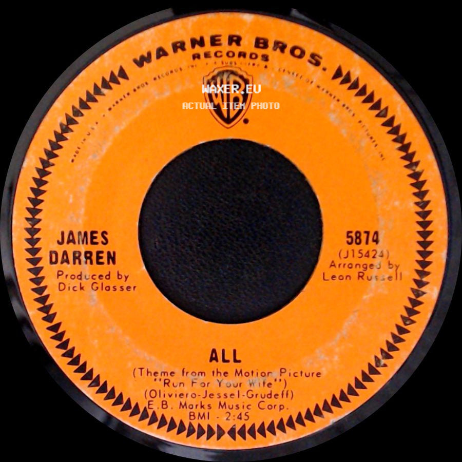 James Darren - Misty Morning Eyes / All (Theme From The Motion Picture "Run For Your Life") side B
