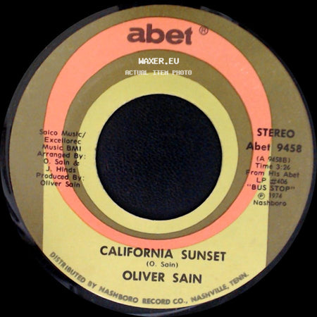 Oliver Sain - California Sunset / Booty Bumpin' (The Double Bump) side A