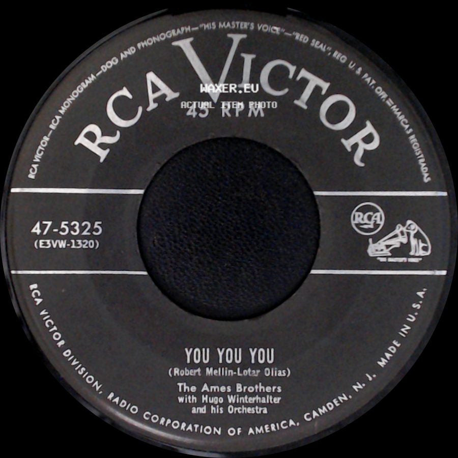 The Ames Brothers With Hugo Winterhalter And His Orchestra - Once Upon A Tune / You You You side B