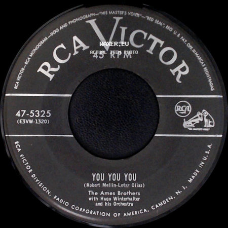 The Ames Brothers With Hugo Winterhalter And His Orchestra - Once Upon A Tune / You You You side B