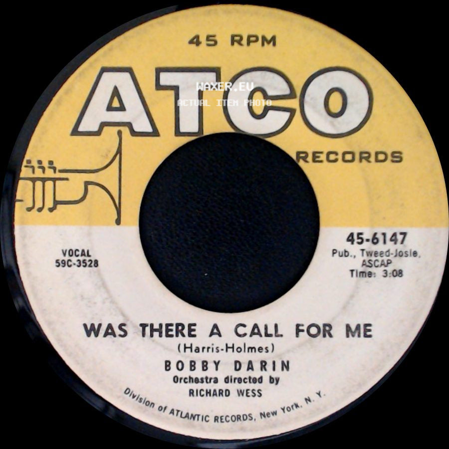 Bobby Darin - Was There A Call For Me / Mack The Knife side A