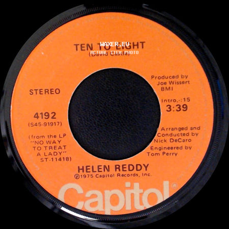 Helen Reddy - Ten To Eight / Somewhere In The Night side A