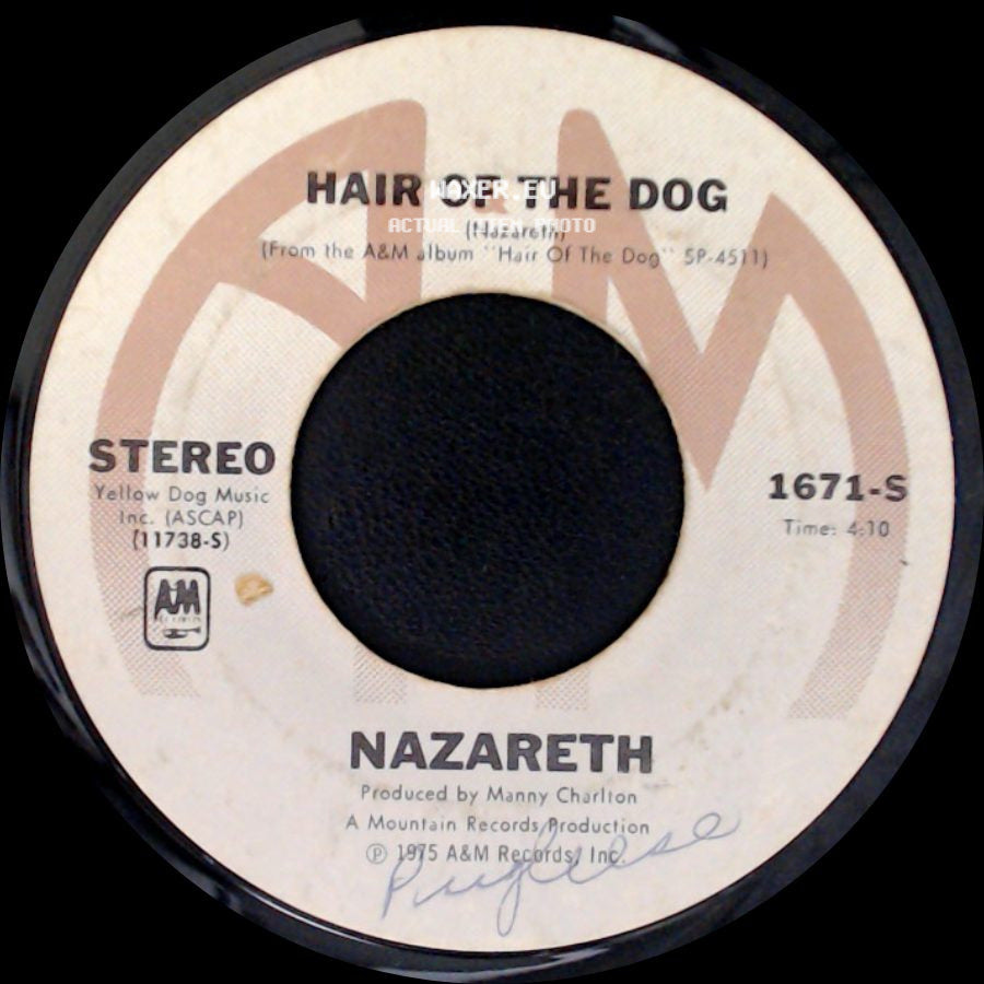 Nazareth - Love Hurts / Hair Of The Dog side B