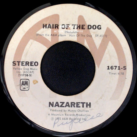 Nazareth - Love Hurts / Hair Of The Dog side B