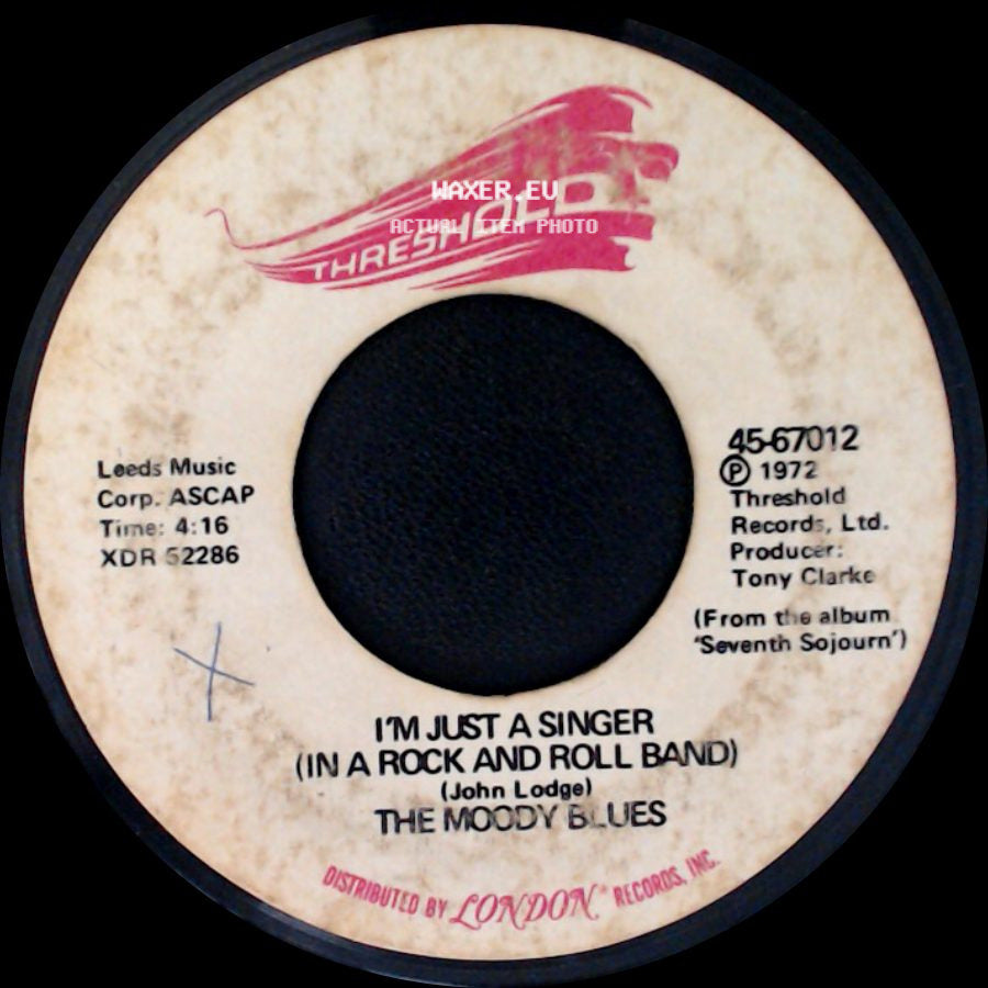 The Moody Blues - For My Lady / I'm Just A Singer (In A Rock And Roll Band) side B