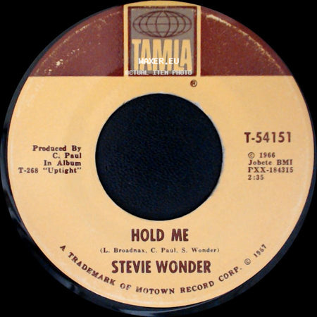 Stevie Wonder - I Was Made To Love Her / Hold Me side B