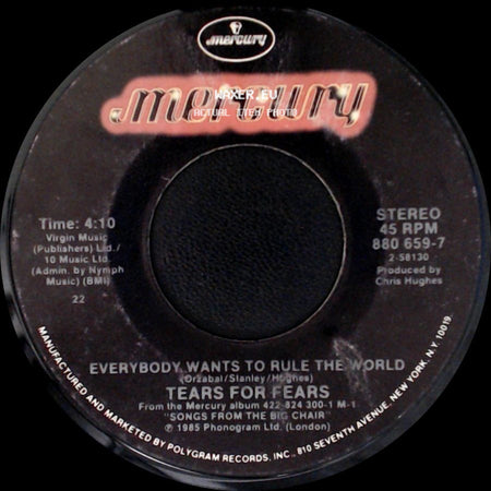 Tears For Fears - Pharaohs / Everybody Wants To Rule The World side B