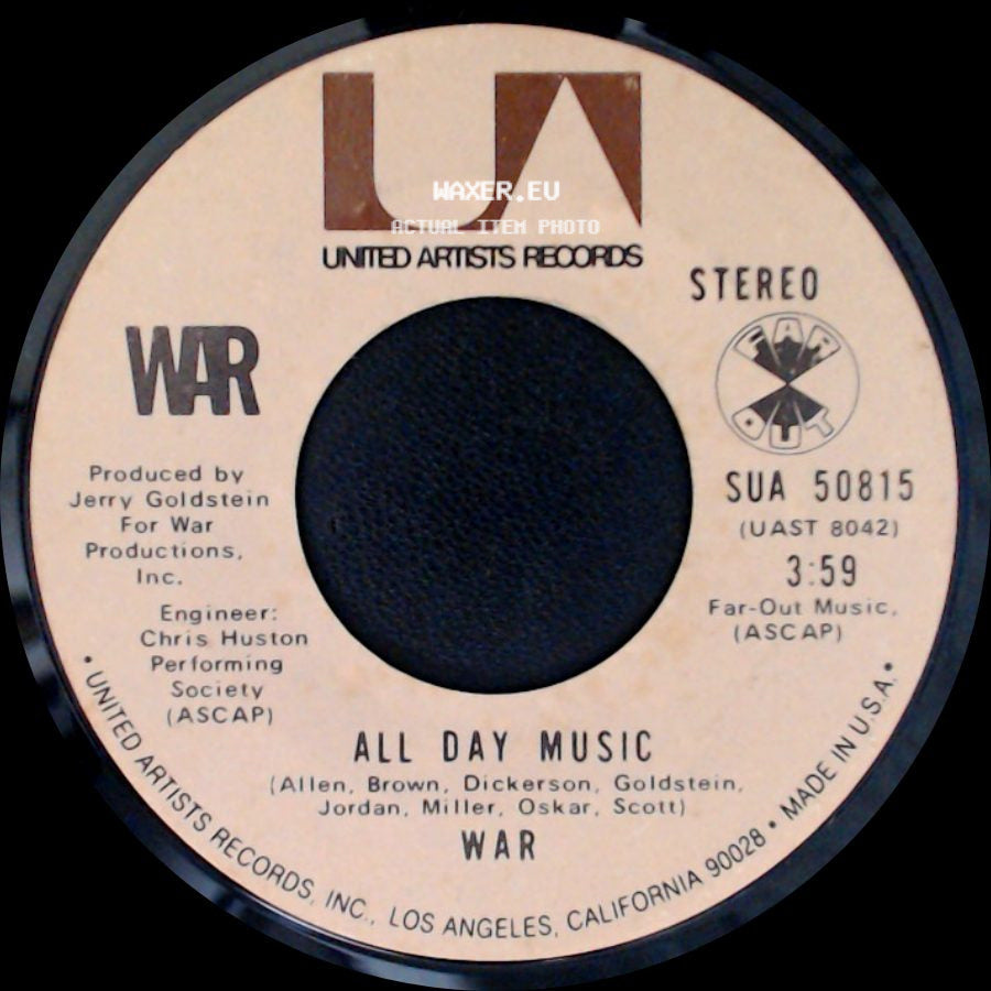 War - All Day Music / Get Down side A
