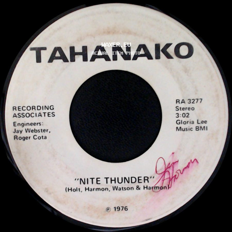 Tahanako - L. A. / "Nite Thunder" side B