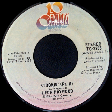 Leon Haywood - Strokin' (Pt. I) / Strokin' (Pt. Ii) side B