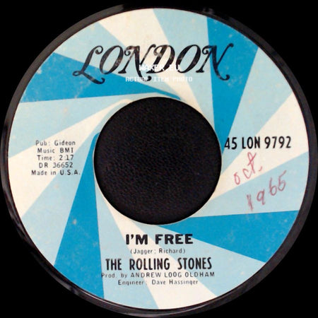 The Rolling Stones - Get Off Of My Cloud / I'm Free side B