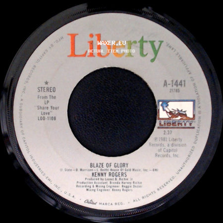 Kenny Rogers - The Good Life / Blaze Of Glory side B