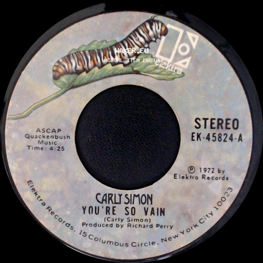 Carly Simon - You're So Vain / His Friends Are More Than Fond Of Robin side A