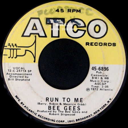 Bee Gees - Road To Alaska / Run To Me side B