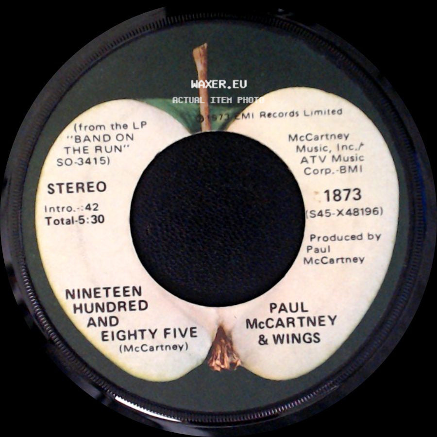 Paul Mccartney & Wings - Band On The Run / Nineteen Hundred And Eighty Five side B