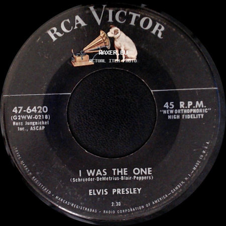 Elvis Presley - Heartbreak Hotel / I Was The One side B