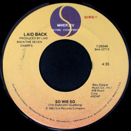 Laid Back - So Wie So / White Horse side A