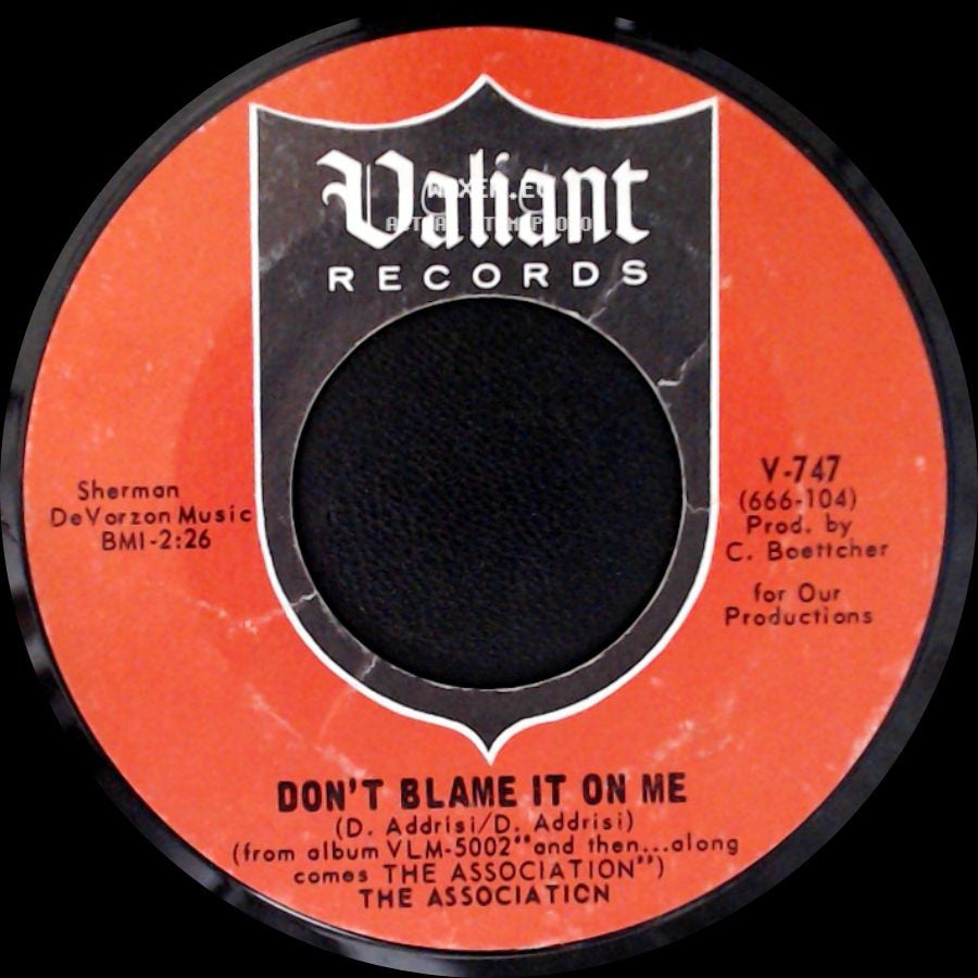 The Association - Don't Blame It On Me / Cherish side A