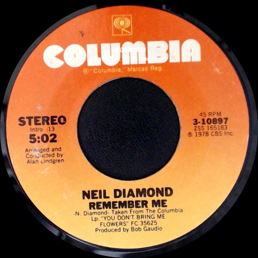Neil Diamond - Forever In Blue Jeans / Remember Me side B