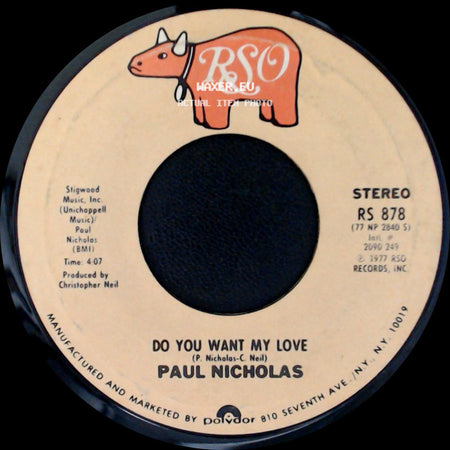 Paul Nicholas - Heaven On The 7Th Floor / Do You Want My Love side B