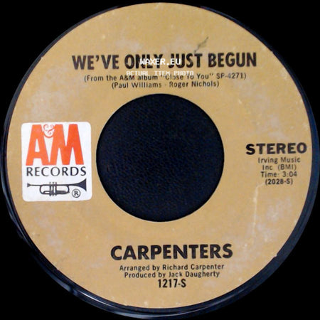 Carpenters - We've Only Just Begun / All Of My Life side A