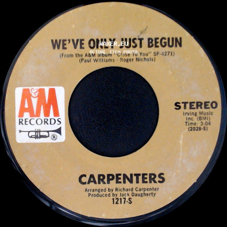 Carpenters - We've Only Just Begun / All Of My Life side A