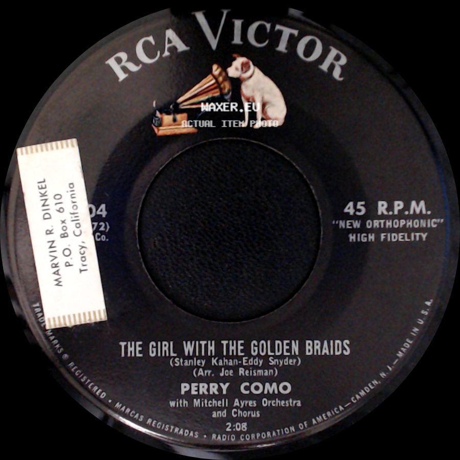 Perry Como - My Little Baby / The Girl With The Golden Braids side B