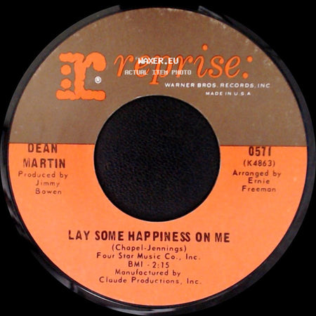 Dean Martin - Think About Me / Lay Some Happiness On Me side B