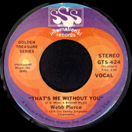 Webb Pierce - Back Street Affair / That's Me Without You side B