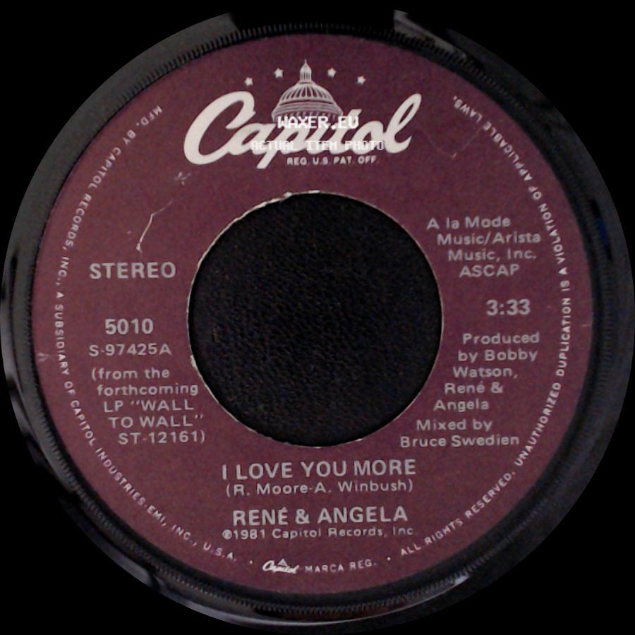Rene & Angela - Strangers Again / I Love You More side B