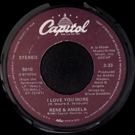 Rene & Angela - Strangers Again / I Love You More side B