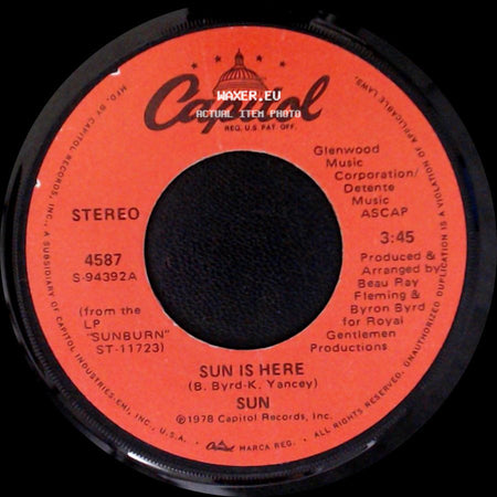 Sun - Sun Is Here / Long Drawn Out Thang (Instrumental) side A