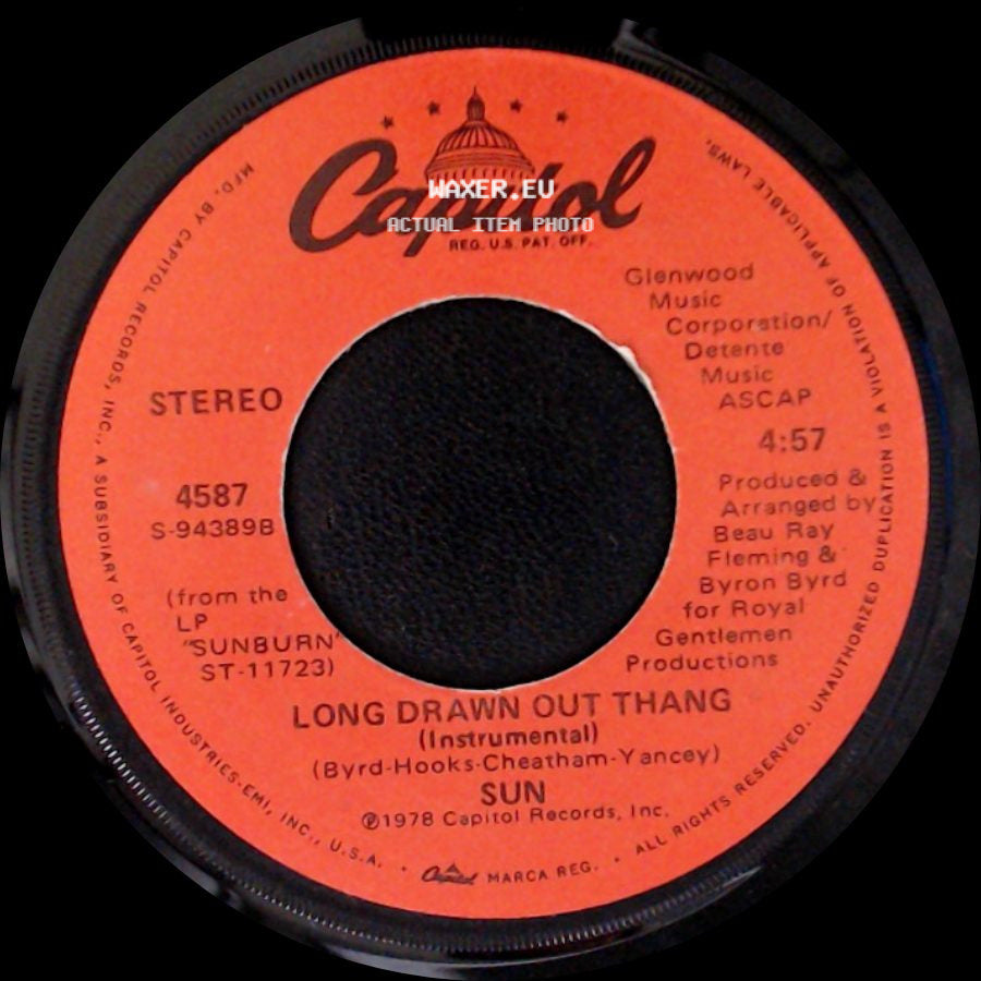 Sun - Sun Is Here / Long Drawn Out Thang (Instrumental) side B