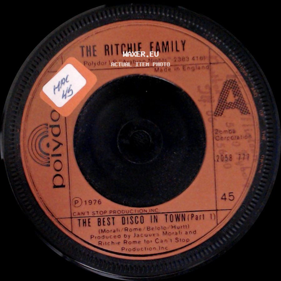 The Ritchie Family - The Best Disco In Town (Part 1) / The Best Disco In Town (Part 2) side A