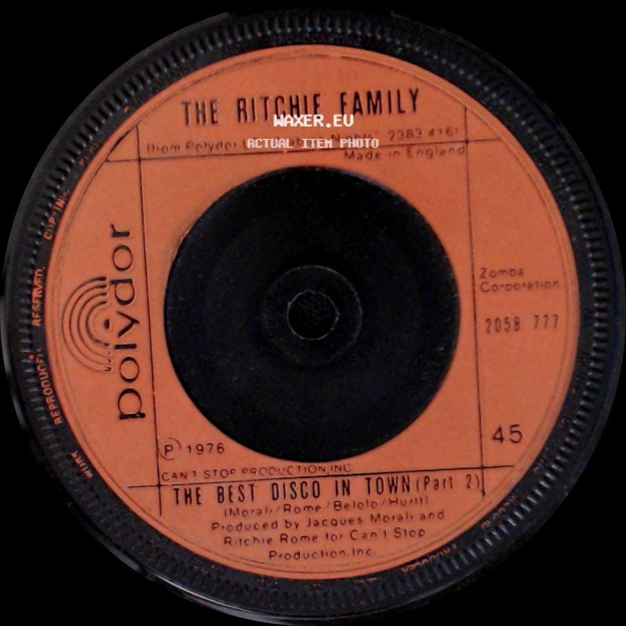 The Ritchie Family - The Best Disco In Town (Part 1) / The Best Disco In Town (Part 2) side B