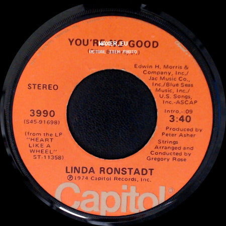 Linda Ronstadt - I Can't Help It (If I'm Still In Love With You) / You're No Good side B