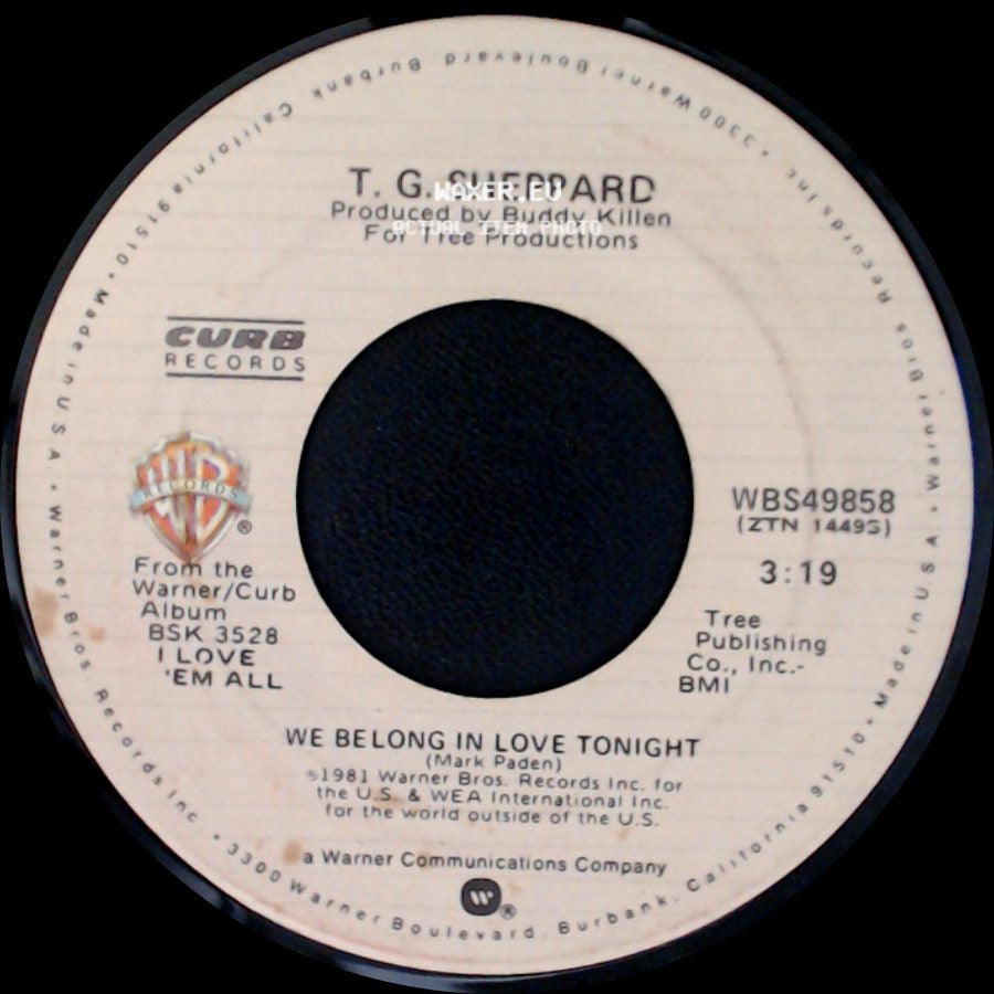T. G. Sheppard - We Belong In Love Tonight / Only One You side A