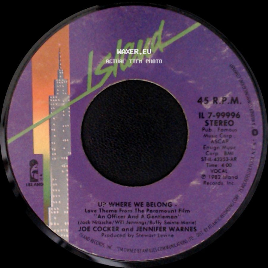 Joe Cocker / Joe Cocker And Jennifer Warnes - Sweet Li'l Woman / Up Where We Belong side B