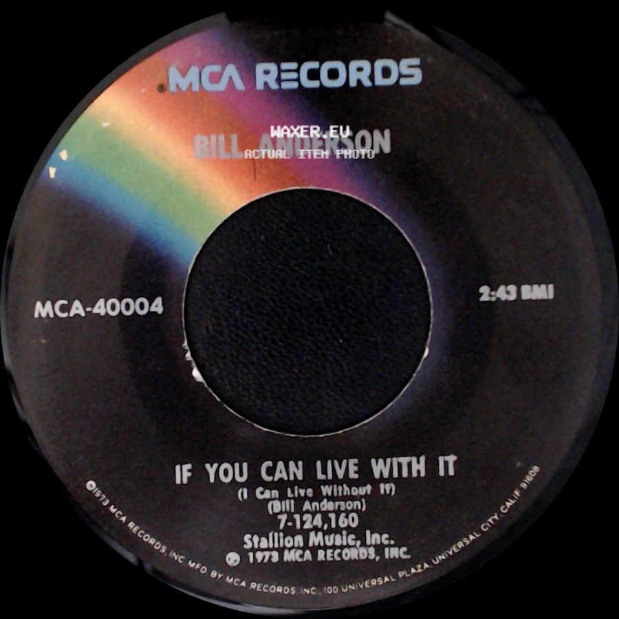 Bill Anderson - If You Can Live With It / Let's Fall Apart side A