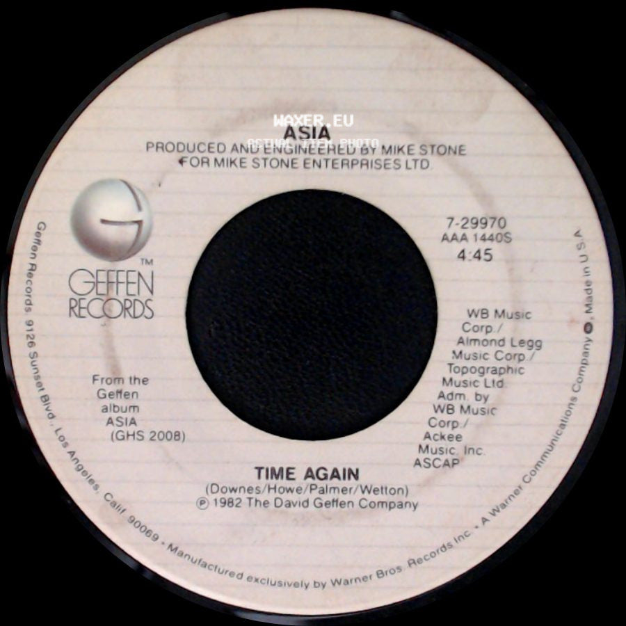 Asia - Time Again / Only Time Will Tell side A