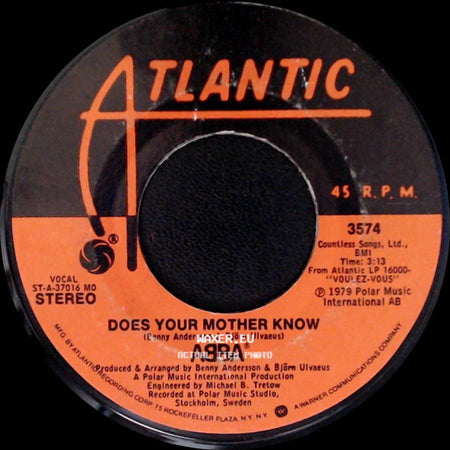 Abba - Kisses Of Fire / Does Your Mother Know side B
